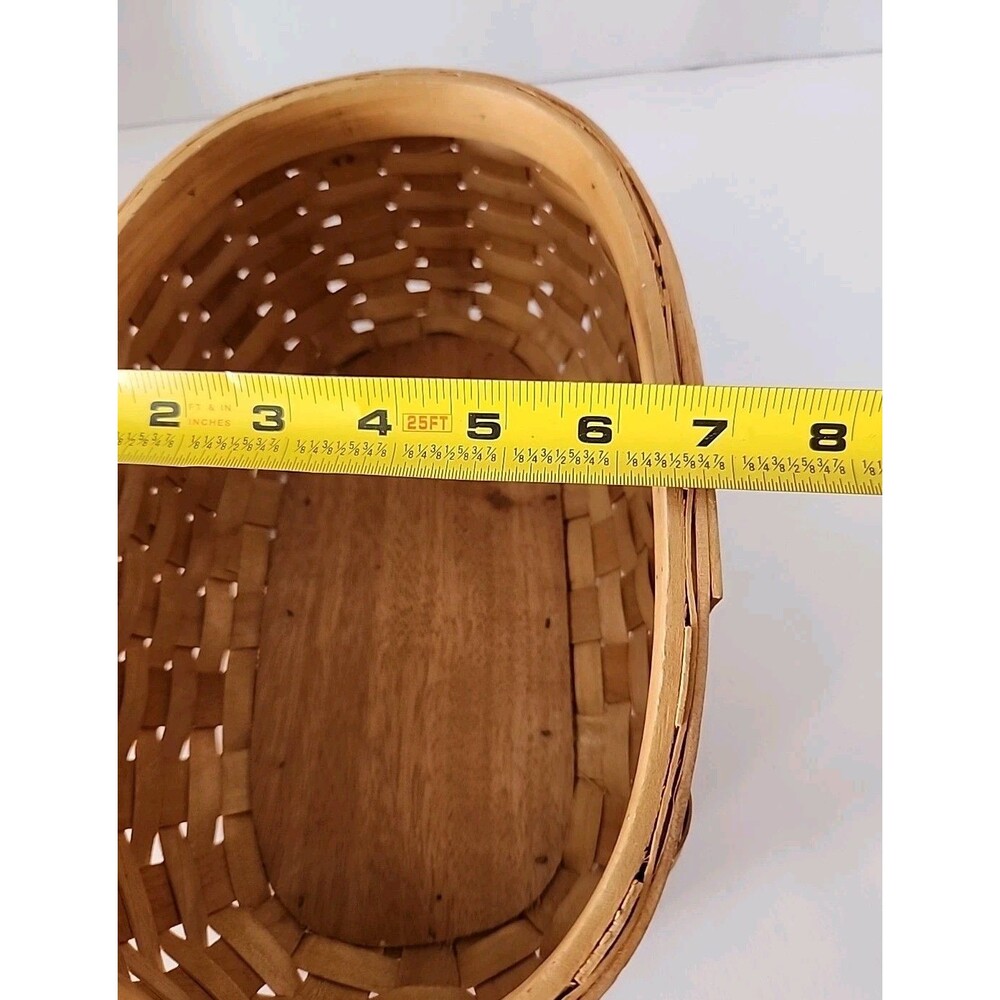 2 Longaberger Style Appreciation Woven Wood Basket For Fruit Vegetables Decor - Picture 11 of 11